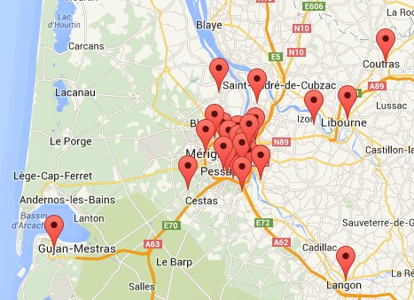 Cartographie des églises évangéliques de la Gironde