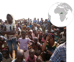 Camp de réfugiés en Centrafrique