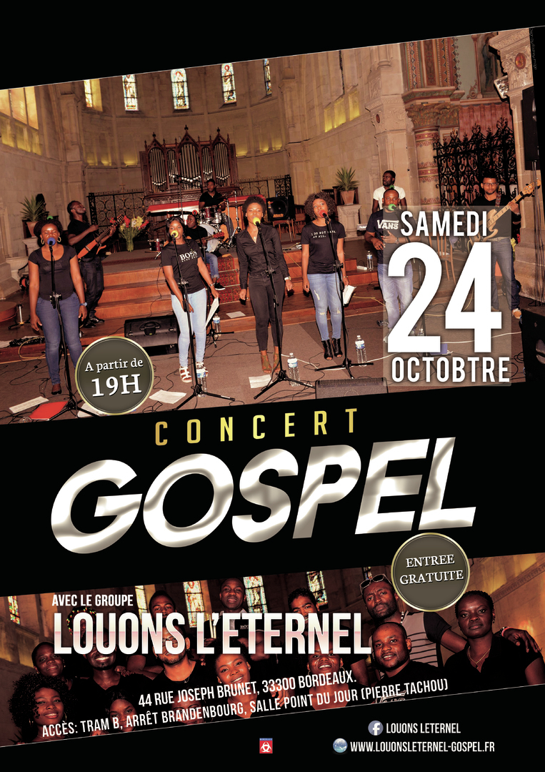 Lire la suite à propos de l’article Concert Gospel  « Louons l’Éternel » à Bordeaux le 24 octobre 2015