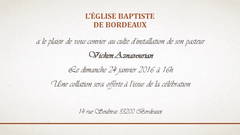 You are currently viewing Culte d’installation du pasteur à Bordeaux-Caudéran le 24 janvier
