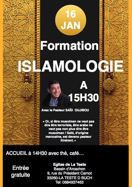 Lire la suite à propos de l’article Formation Islamologie à l’Église de La Teste le 16 janv. 2016